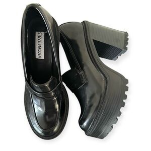 Steve Madden Kimberley Patent Leather Platform High Heel Loafer